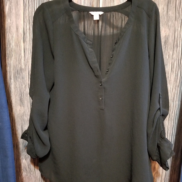 Black Blouse Size L - Picture 2 of 4